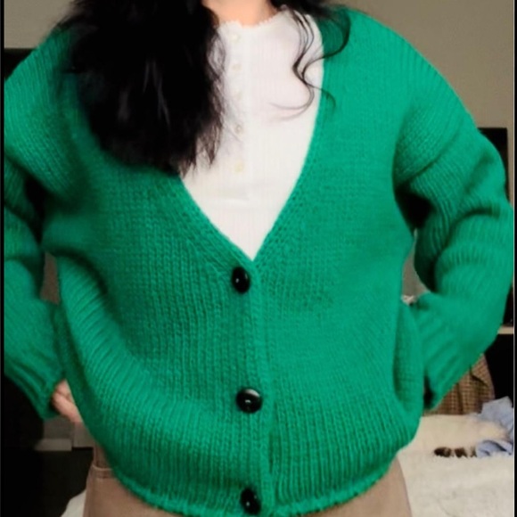 Babaa Cardigan no57 in Emerald - Picture 1 of 16